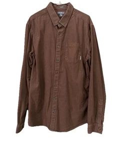 Eddie Bauer Flannel Shirt Mens XL Tall Classic Fit Brown Long Sleeve Button Down - Picture 1 of 13