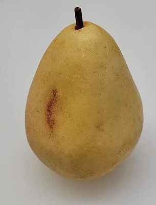 Early Antique Vintage Italian Alabaster Stone Fruit Pear Great Patina  - Image 1 of 4