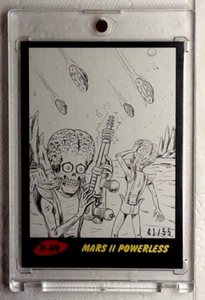 2017 Mars Attack's The Revenge Black Card P49 MARS II POWERLESS. - Picture 1 of 3