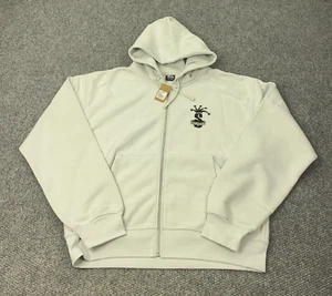Stussy Crown Band Zip Hoodie Herren XXL Fog Neu mit Etikett - Bild 1 von 9