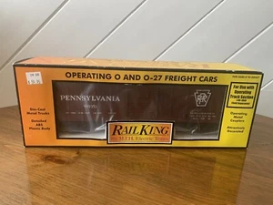 MTH RailKing 30-79211 Pennsylvania Operating Box Car w/ Signal Man New O Gauge - Picture 1 of 8