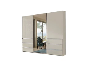 Kleiderschrank Schlafzimmerschrank Schwebetürenschrank mit Schubladen mit Glas - Bild 1 von 27