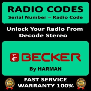 UNLOCK RADIO CODES BECKER HARMAN FOR CAR RADIOS MERCEDES BENZ 29 PORSCHE FERRARI - Picture 1 of 10