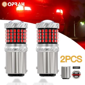 2x Red 1157 BAY15D COB LED Bulbs Super Bright Car Backup Reverse Light Tail Lamp - Foto 1 di 17