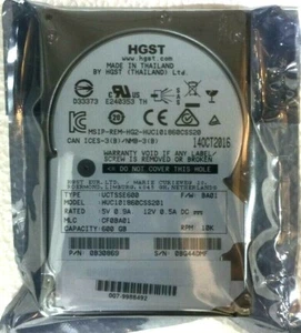 600GB 10K 6Gb/s SAS 2.5" SED HDD HGST Ultrastar C10K1800 HUC101860CSS201 Dell HP - Picture 1 of 9