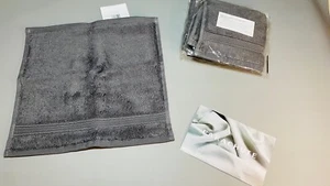 PARACAÍDAS Clásico Paño de Algodón Turco en Gris Carbón **Nuevo en Bolsa con Etiquetas - Imagen 1 de 12
