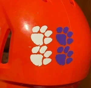 (30)CLEMSON TIGERS FULL SIZE PAW AWARDS - TRANSFER DECALS - WHITE OR PURPLE - Picture 1 of 6