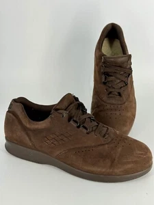 SAS Free Time Walking Shoes Sneakers Womens Size 9 M Brown Suede Leather Lace Up - Picture 1 of 13