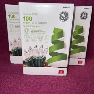 NEW (3) GE ConstantON 100-Count 20.6-ft Clear Mini Incandescent String Lights - Picture 1 of 3