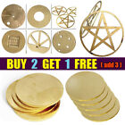 Solid Brass Discs Flat Round Sheet Plate Wall 0.5-3mm Dia 50/60/80/100mm DIY H62