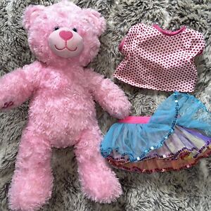 Build A Bear Workshop Pink Bear Plush Teddy Soft Toy