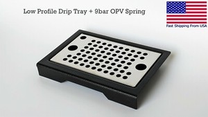 Low Profile Drip Tray Gaggia Classic Pro and 9 Bar OPV Spring