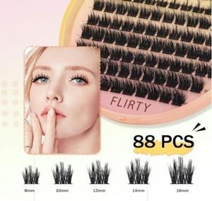MayHug Lash Cluster Wimpernverlängerung, 88 Cluster, weiches Volumen (Flirty, 10 mm) - Bild 1 von 7