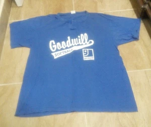 Vintage 80er 90er Goodwill Softball Mitarbeiter Trikot Shirt blau Gr. XL - Bild 1 von 6
