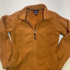 Patagonia Synchilla Fleece Jacket Orange Full Zip Outdoors Womens Size Medium - Picture 1 of 9