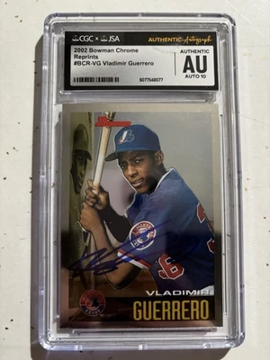 Donruss 2002 cromo Vladimir Guerrero Montreal Expos autografiado Foto 1 de 2