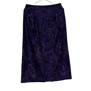 Briggs Petite Womens Paisley Skirt Size 10P - Picture 1 of 3