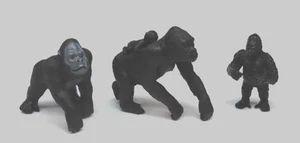 Gorilla Figurine Lot with King Kong, Lowland Gorilla and male Gorilla - Picture 1 of 4