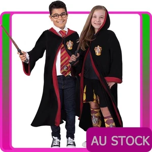 Child Gryffindor Robe Harry Potter Wizard Costume Red Girls Kids Boys Book Week - Picture 1 of 5