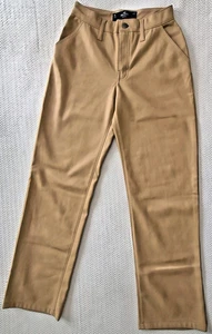 Pantalones HOLLISTER Talla 1 R Imitación Cuero Mujer Marrón Tostado Tiro Alto Frente Plano EXCELENTE - Imagen 1 de 13
