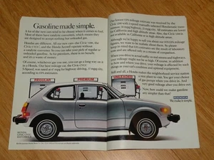 Zeitschriftenanzeige - 1978 - Honda Civic CVCC - (zwei Seiten) - Bild 1 von 1