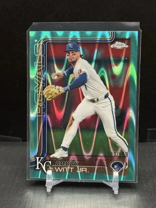 2025 Topps Chrome - Aqua Raywave rifrattori #93 Bobby Witt Jr. /199 - Foto 1 di 2