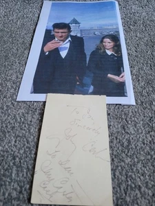 Johnny Cash And June Carter Cash Pair of Signatures - Picture 1 of 3