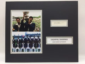 RARE Yashpal Sharma India Cricket Signed Photo Display + COA AUTOGRAPH WORLD CUP - Picture 1 of 3