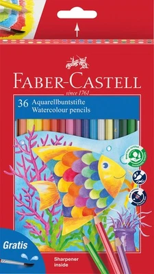 FABER-CASTELL 114437 - Buntstifte Set Classic Colour, Aquarellstifte, 36-teilig, - Bild 1 von 4