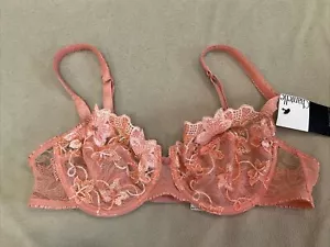 Reggiseno Chantelle 36C floreale pizzo sottofilo melone sottofilo nuovo con etichette $90 - Foto 1 di 5