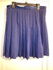 THE J. PETERMAN COMPANY navy blue pleated side zipper skirt sz 12 - Picture 1 of 2