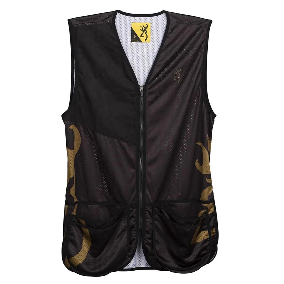 Browning Team Shooting Vest-Black/Gold - Image 1 of 3