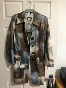FINAL SALE VERGE 100% Cotton Aster Embroidered Coat Jacket - Size S 🌻 NZ - Picture 1 of 18
