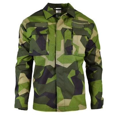 Original Swedish army M90 jacket splinter camouflage field combat shirt NEW - Image 1 of 4