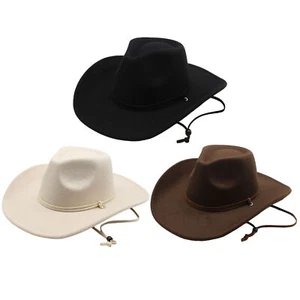 Cowboyhut klassisch Western Cowgirl Hut bequem Cowboyhut uni Sonnenhut - Bild 1 von 14