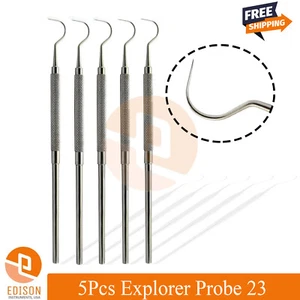 5 Stück Explorer Sonde 23 Hirten Haken Dental Diagnose Zahnsteinentferner Scaler - Bild 1 von 2