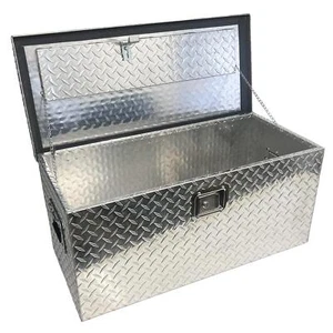 Trailer Truck Aluminium Lockable Tool Box Chest Locker Storage 32” x 14” x 14” - Picture 1 of 4