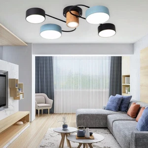 Modern LED Semi Flush Mount Ceiling Light Branch Sputnik Chandelier Dimming Lamp - Picture 1 of 12