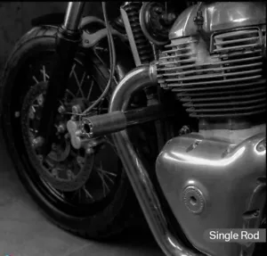 STRAIGHT BAR ENGINE GUARD BLACK FIT FOR ROYAL ENFIELD INTERCEPTOR 650 & GT 650 - Picture 1 of 4