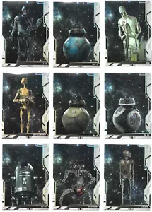 Topps Star Wars Finest 2018 set completo di droidi e veicoli inserti (20) - Foto 1 di 2