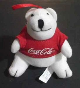 COCA COLA 4'' PLUSH STUFFED POLAR ARCTIC BEAR CHRISTMAS ANIMAL DOLL RARE VHTF - Picture 1 of 5