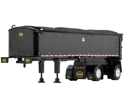 1/64 DCP BLACK MAC SPREAD AXLE DUMP TRAILER W/ BLACK TARP - Image 1 of 4
