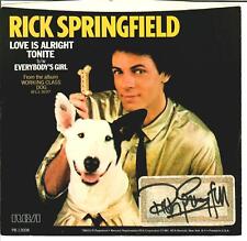 "Jessie's Girl" Rick Springfield Hand Signed 45 RPM Cover