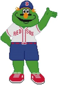 CROSS STITCH+ CRAFT PATTERN Boston Red Sox Baseball Wally Green Wall Monster - Picture 1 of 1