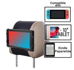 Car Headrest Mount Silicon Holder for Switch Console Bracket for 7-10 inch iPad - Picture 1 of 9
