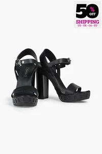 RRP €730 CASADEI Leather High Heel Sandals US10 UK7 EU40 Black Made in Italy - Picture 1 of 8