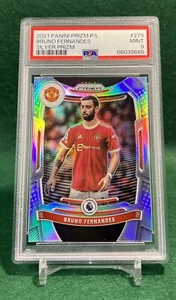 2021 Panini Prizm Premier League Bruno Fernandez Silver Prizm 279 PSA MINT 9 - Bild 1 von 3