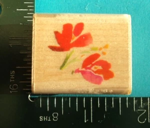 Inkadinkado WATERCOLOR FLOWERS Rubber Stamp - Picture 1 of 2