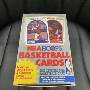 1989-1990 NBA Hoops Series 1 Basketball Box 36 Packs Jordan Bird Magic MINT - Picture 1 of 5
