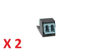 Panduit Mini-Com Aqua Multimode LC Fiber Optic Adapter Module CMDSAQLCBL X 2 - Picture 1 of 5